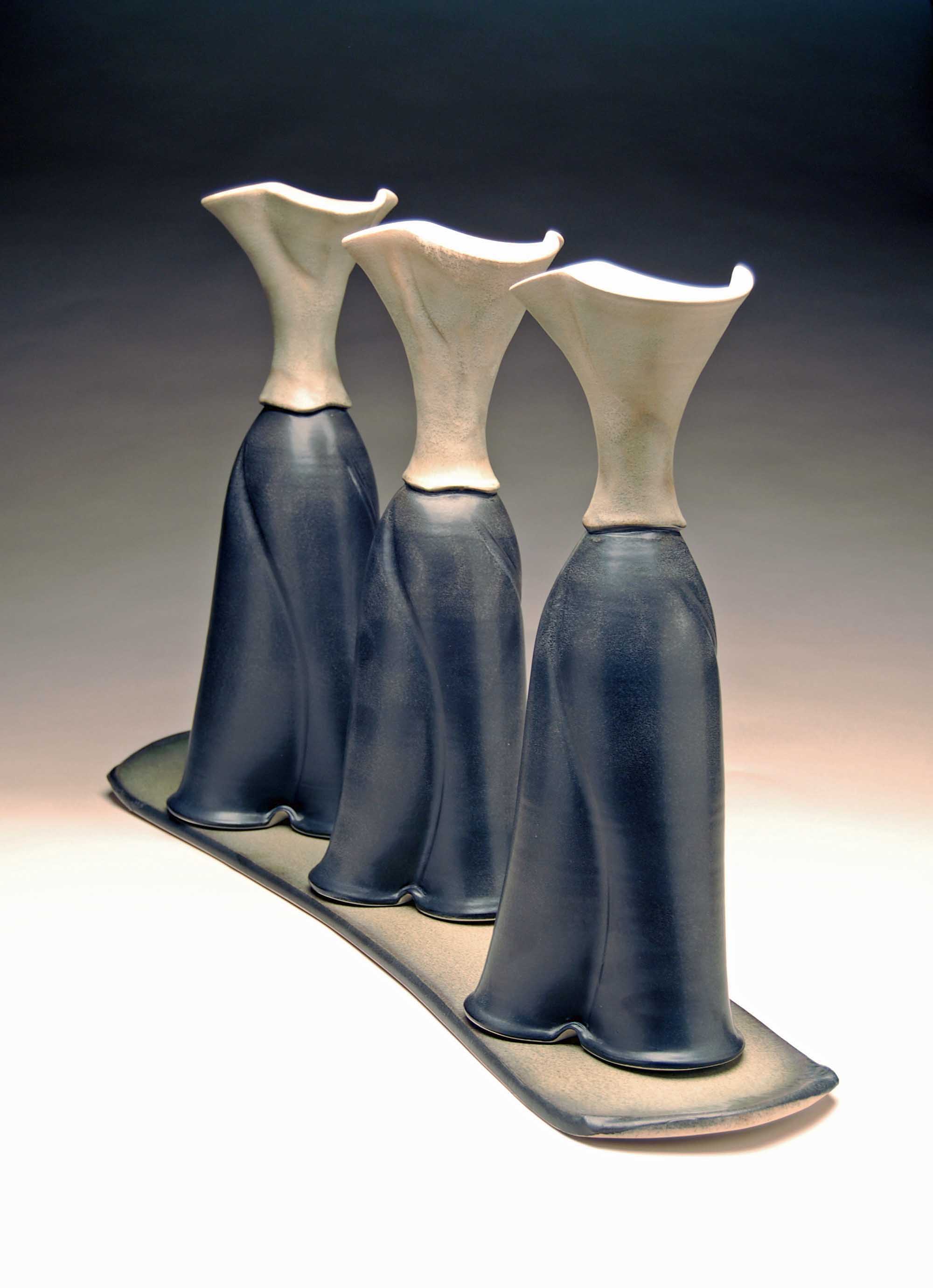 conner burns - three sisters vase set