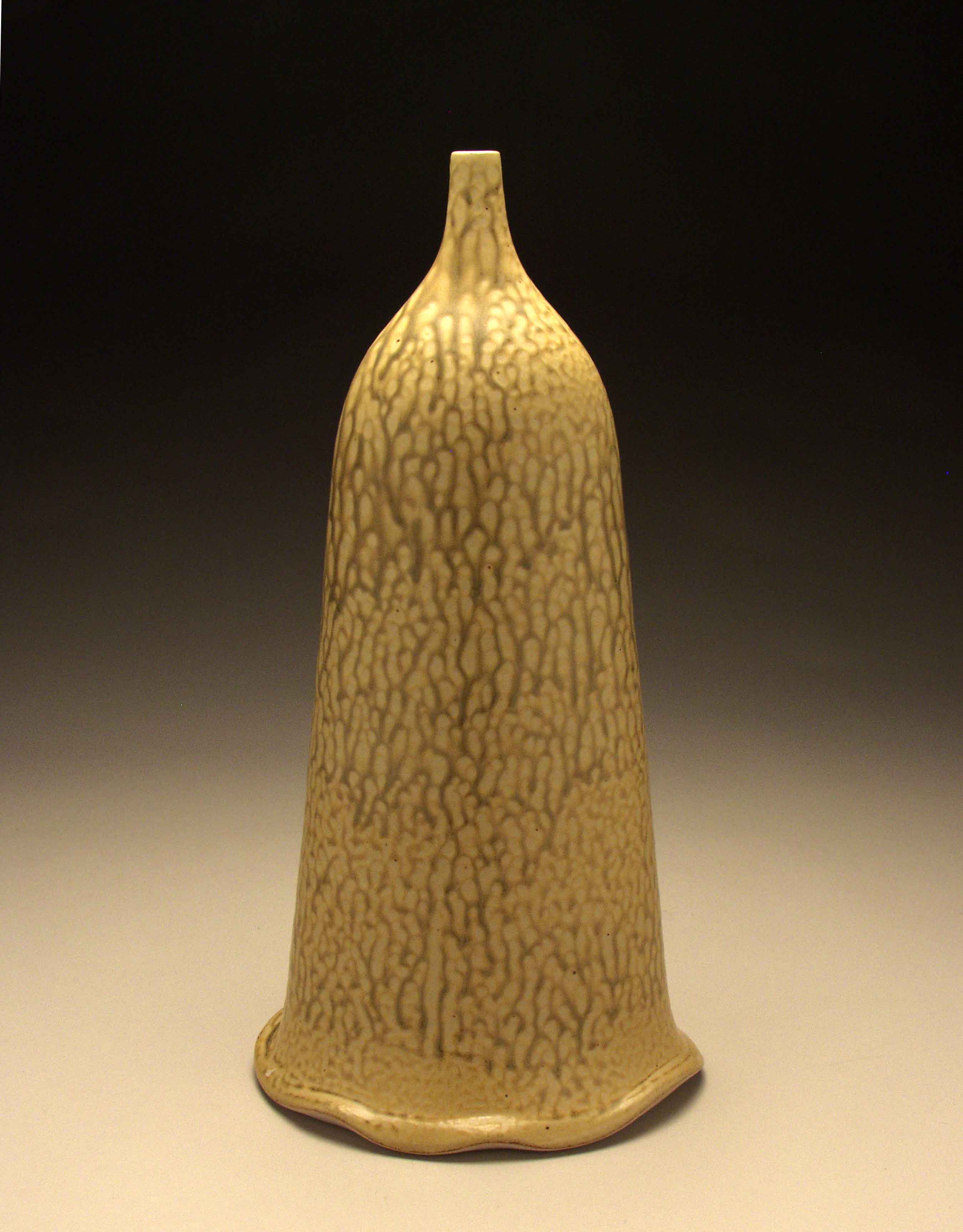 conner burns -  ash glazed oval bottle
