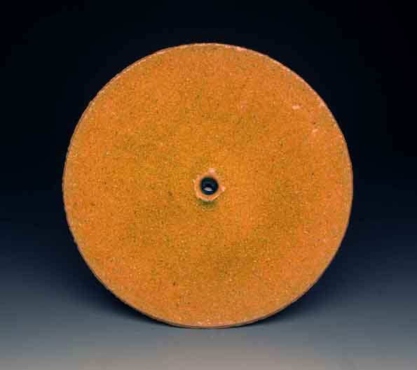 conner burns - small disc, turquoise center, disc series 2013