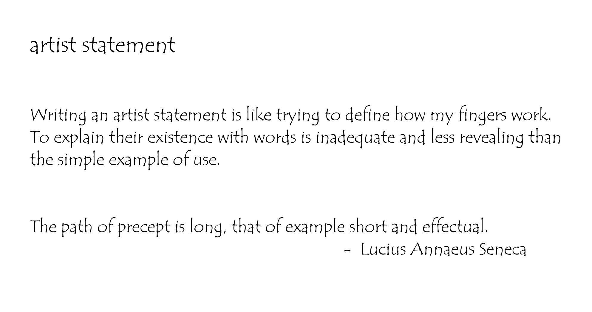 artist statement 1999 through - 